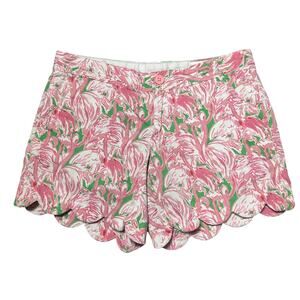 Lilly Pulitzer The Buttercup Short Pink Green Flamingo Print